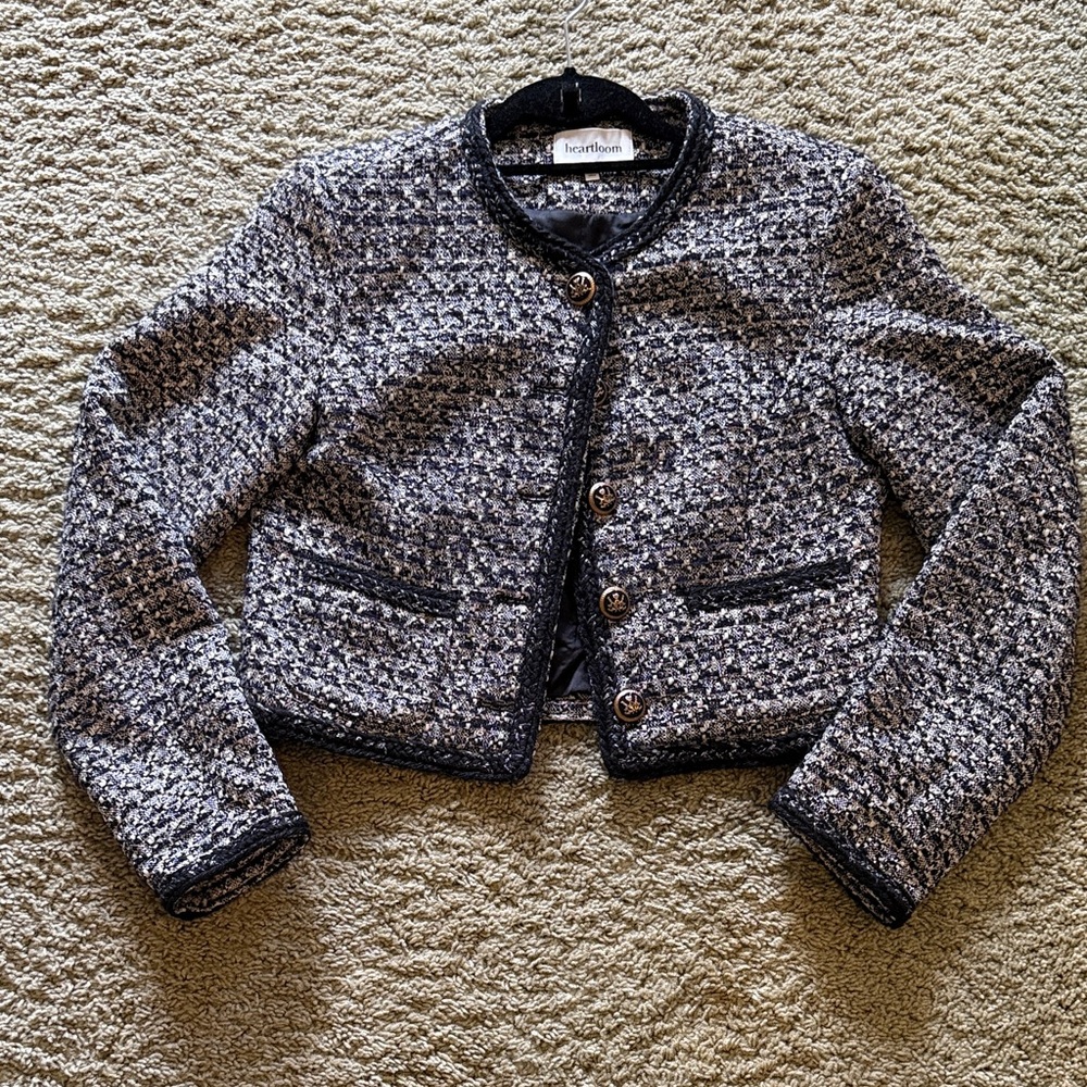 Heartloom brand Black and Gray Tweed Blazer